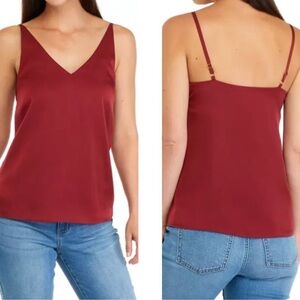 Biltmore Women's Satin Camisole XLarge Double Layered-New w/Tags Cabernet color